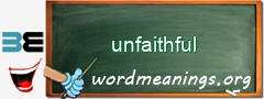 WordMeaning blackboard for unfaithful